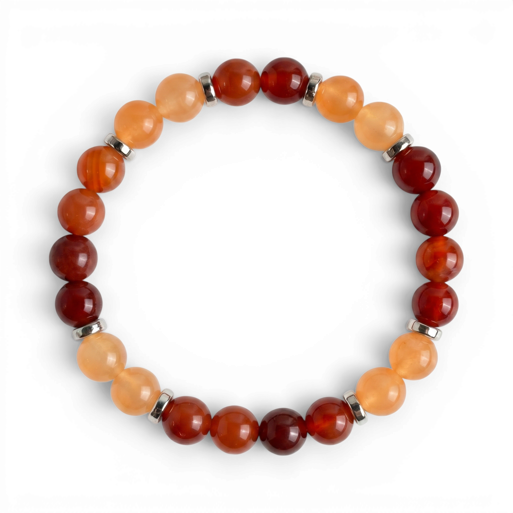 Red Agate & Orange Chalcedony 'Inner Fire' Bracelet