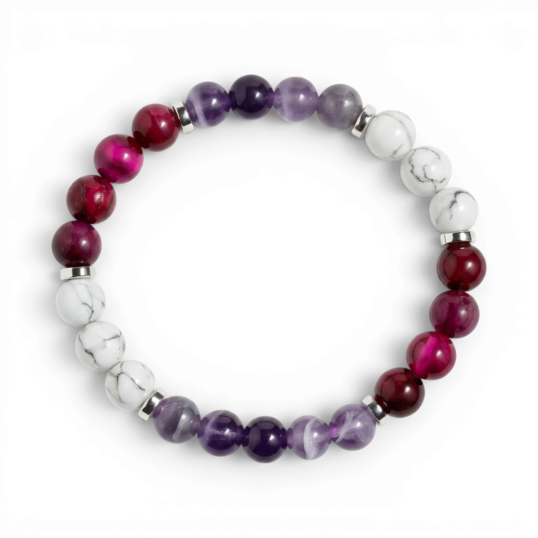 Howlite & Amethyst 'Deep Calm' Bracelet