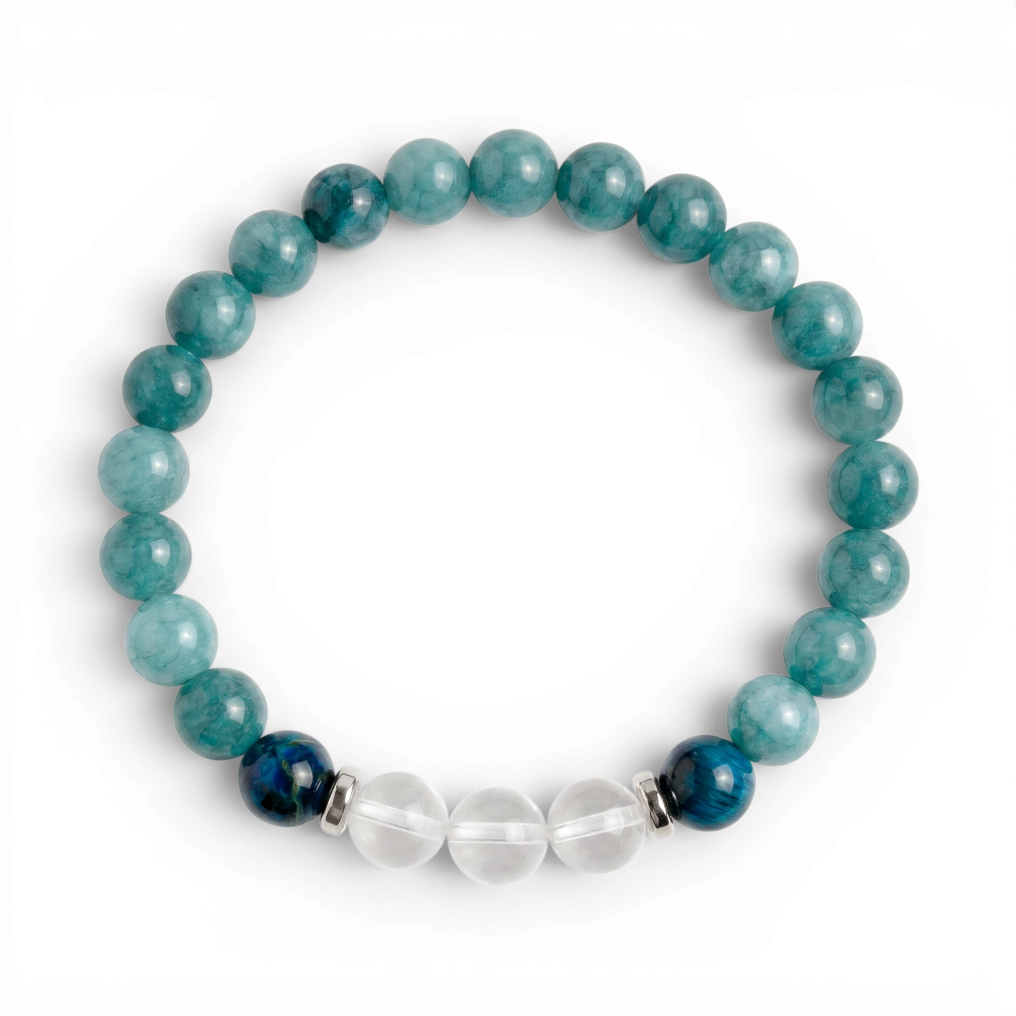 Apatite & White Jade 'Clear Mind' Bracelet