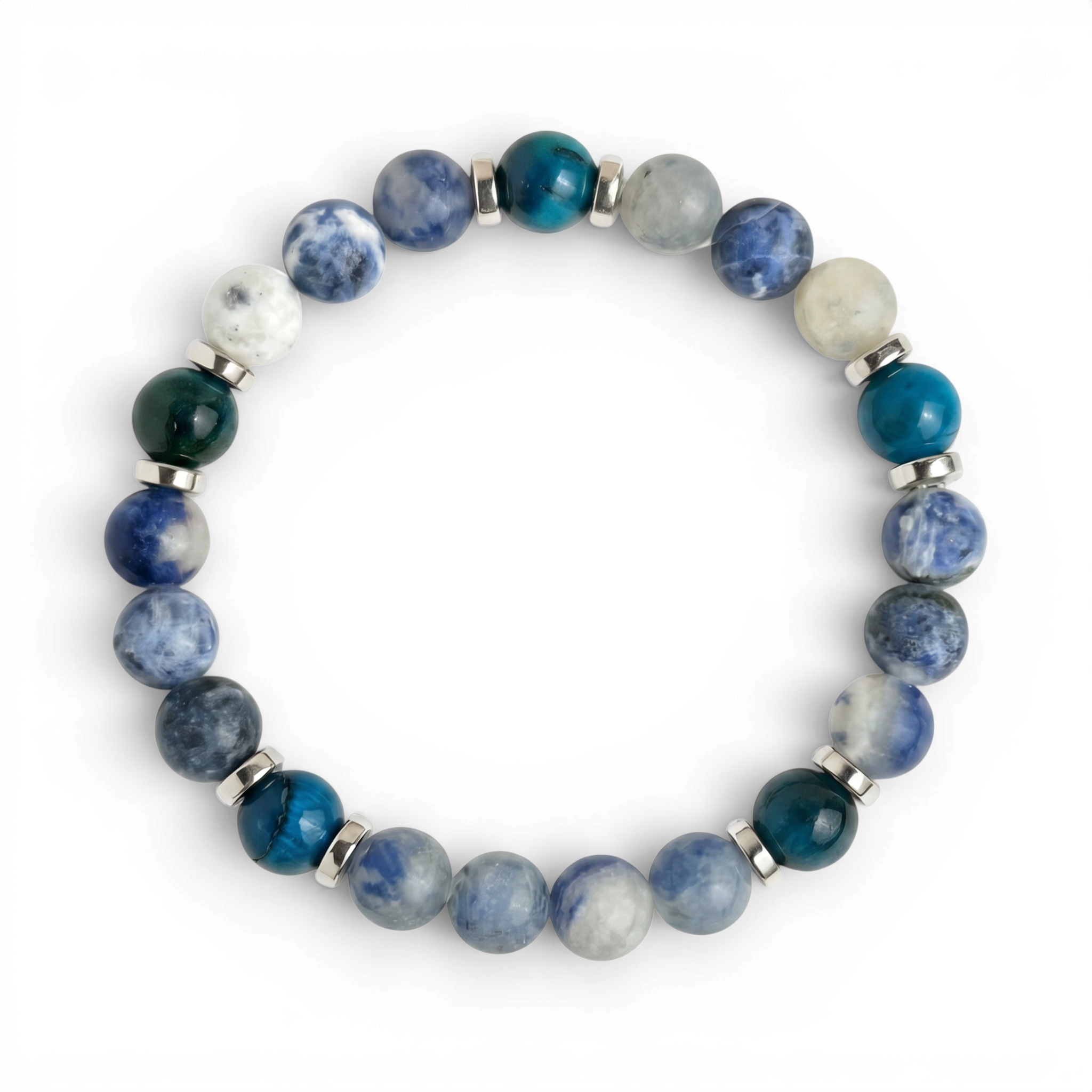 Sodalite & Royal Blue Tiger's Eye 'Deep Focus' Bracelet