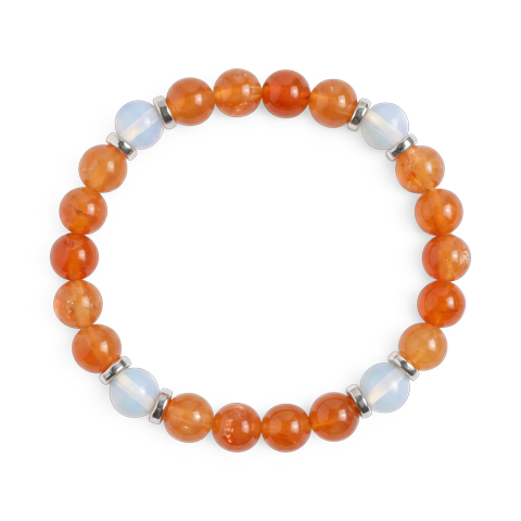 Opalite & Orange Chalcedony 'Inspiration' Bracelet