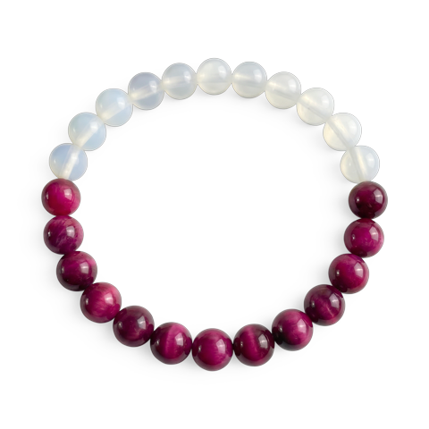 Pink Tiger's Eye & Opalite 'Optimism' Bracelet