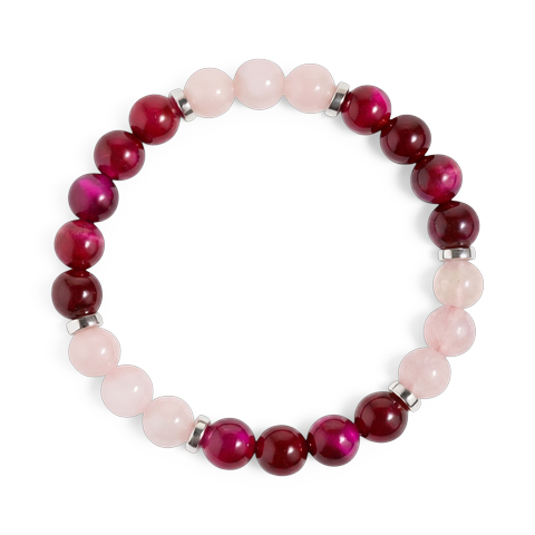 Pink Tiger's Eye & Rose Quartz 'Compassion' Bracelet
