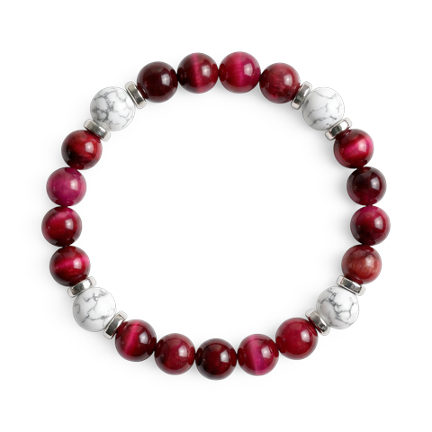 Clear Quartz & Red Agate 'Vitality' Bracelet — Evolve Mala